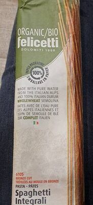 Spaghetti wholewheat (Felicetti), 454G