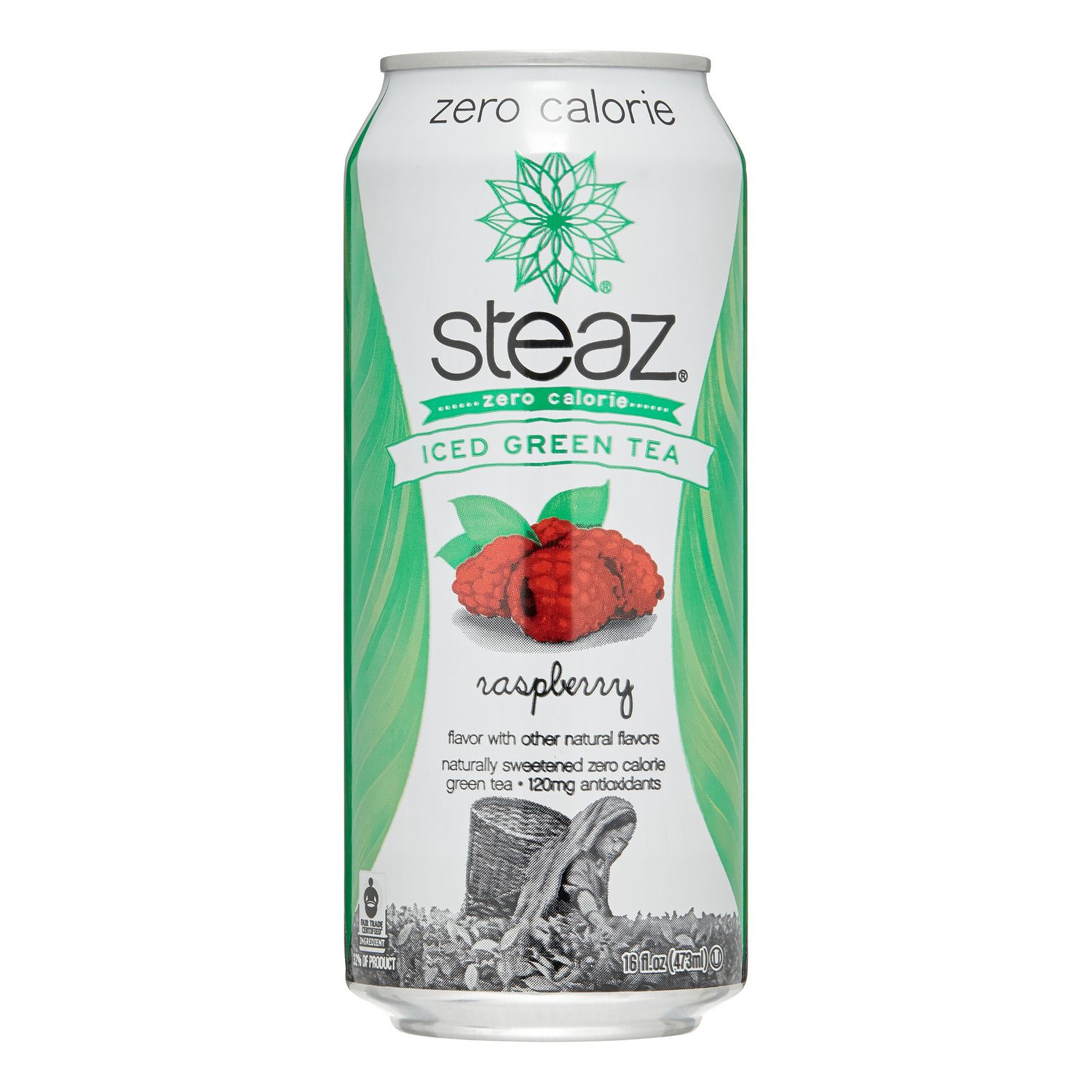 Iced Tea Rasp Zero Cal (Steaz), 1 can 473ml