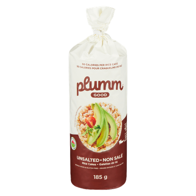 Rice Cakes Unsalted Org (Plumm), 185g