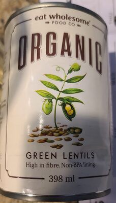Lentils Green org (Wholesome), 398ml