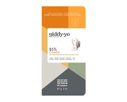 Choc Bar 85% Chaga (GiddyYo), 60g