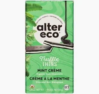 Choc Bar Thins Mint Creme (AlterE), 84g