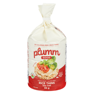 Rice Cakes Thin Salt Org (Plumm), 95g
