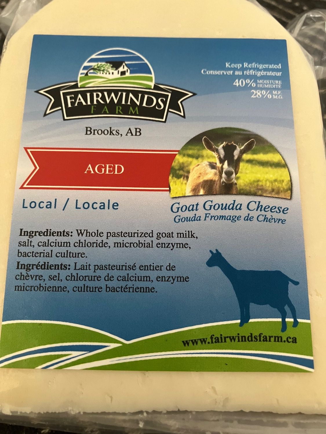 Goat Cheese Gouda Aged, around 225g