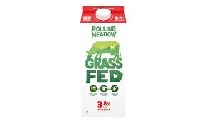 Milk 3.8% GrassFed (Rolling Meadow), 2L