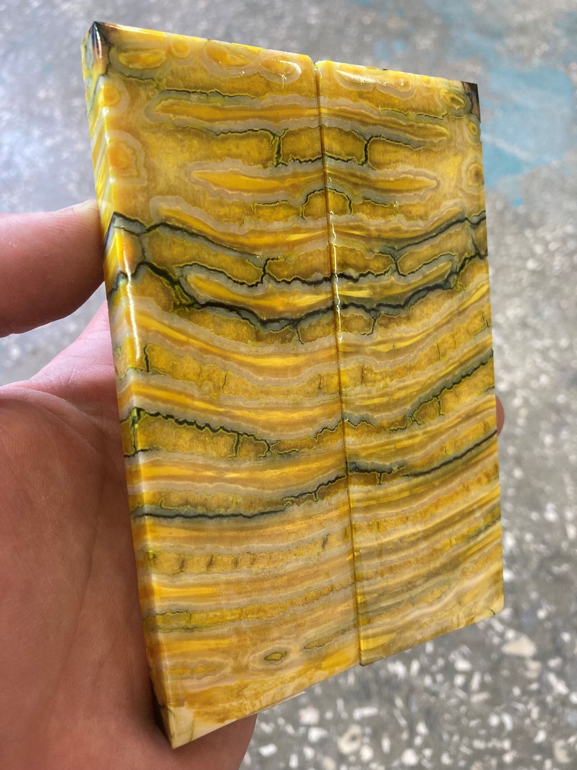 Mammoth tooth scales stabilized pair for knifehandl and handmade
#mammoth #tusk #mammothscales #mammothblock #knifehandlematerial #knifemakingcommunity #knifehandles #knifemakingsupplies #knifescales