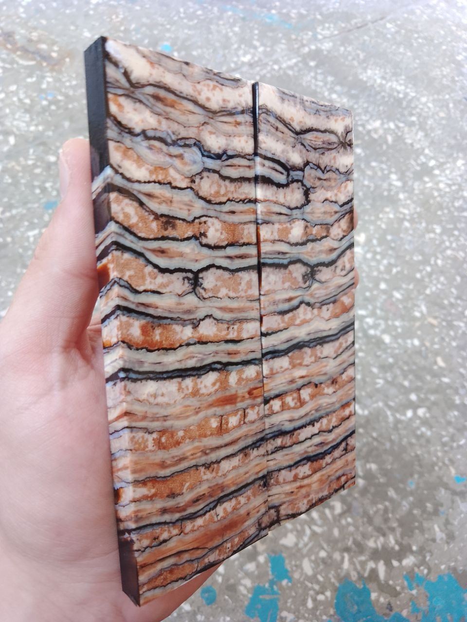 Mammoth tooth scales stabilized pair for knifehandl and handmade
#mammoth #tusk #mammothscales #mammothblock #knifehandlematerial #knifemakingcommunity #knifehandles #knifemakingsupplies #knifescales 