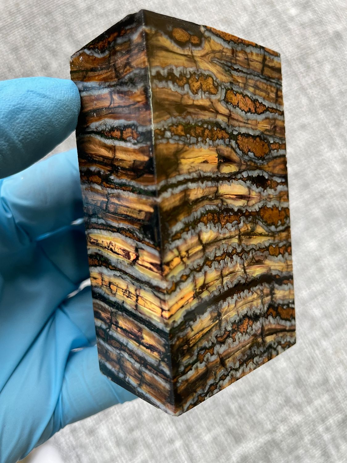 Mammoth tooth block stabilized for knifehandl and handmade
#mammoth #mammothscales #mammothblock #knifehandlematerial #knifemakingcommunity #knifehandles #knifemakingsupplies #knifescales 
