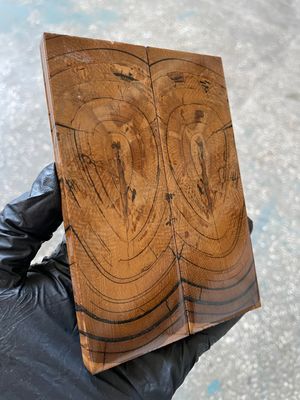 Mammoth tusk stabilized pair scales for knifehandl and handmade 5.31-1.85-0.39 inch MTD20