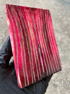 Mammoth tooth scales stabilized pair for knifehandl and handmade 5.19-1.77-0.39 inch T759