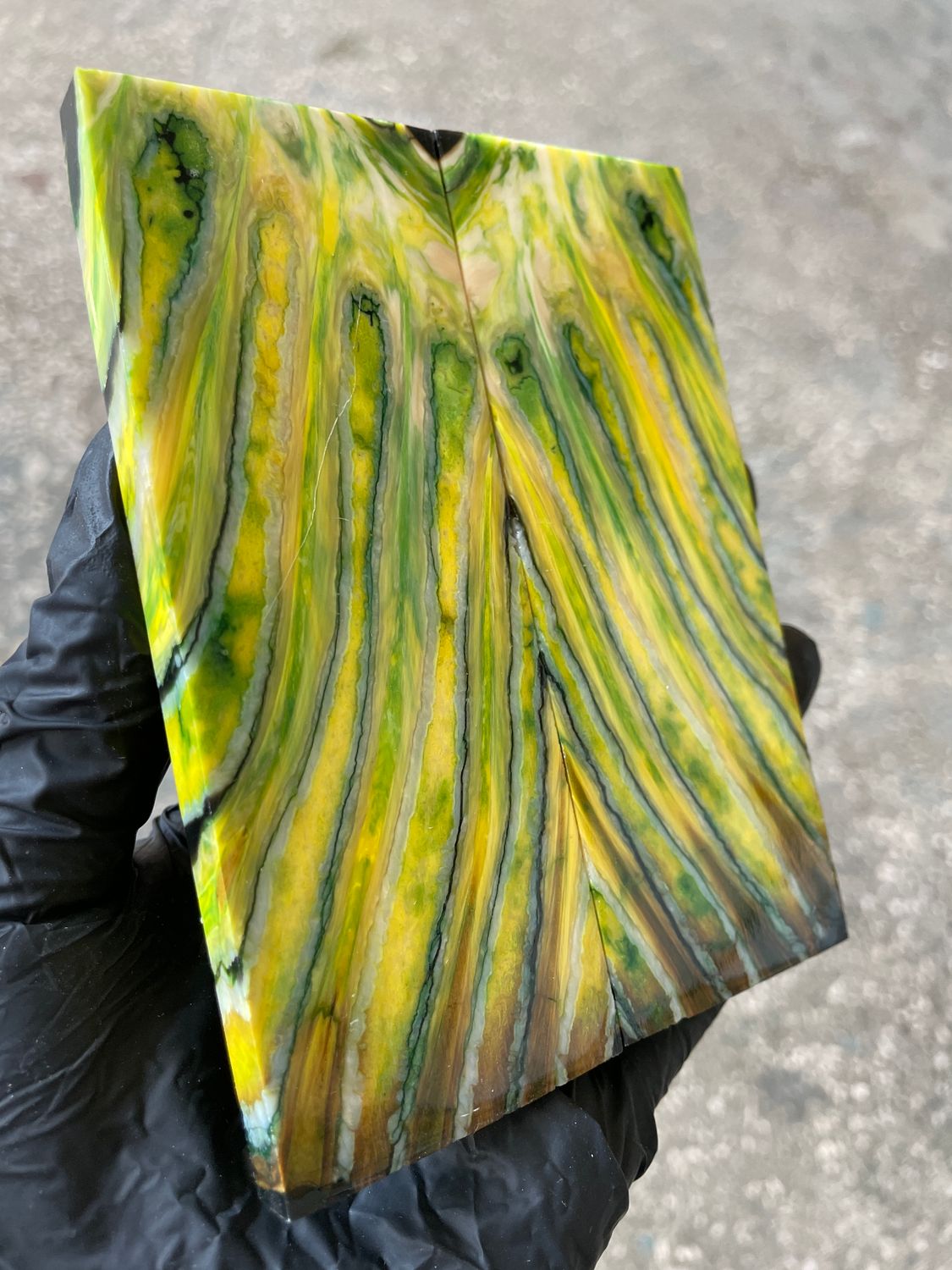 Mammoth tooth scales stabilized pair for knifehandl and handmade 4.92-1.85-0.31 inch T762