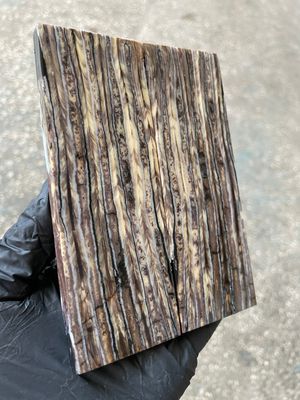 Mammoth tooth scales stabilized pair for knifehandl and handmade 5.23-1.81-0.35 inch T765