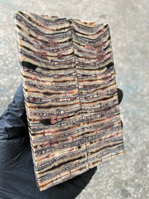 Mammoth tooth scales stabilized pair for knifehandl and handmade 5.39-1.81-0.35 inch T769