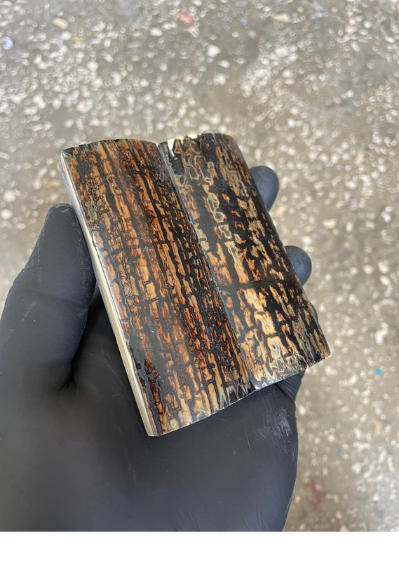 mammoth bark scales for knifehandl