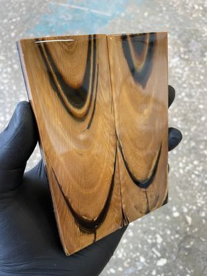 Mammoth tusk stabilized pair scales for knifehandl and handmade  5.27-1.85-0.39 inch MTS16