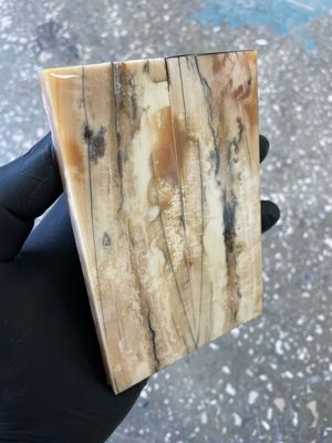 Mammoth tusk stabilized pair scales for knifehandl and handmade  5.27-1.77-0.35 inch MTS13