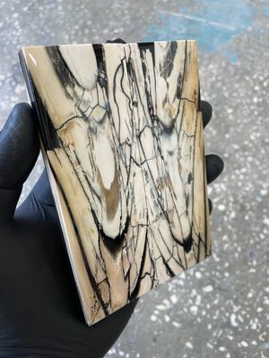 Mammoth tusk stabilized pair scales for knifehandl and handmade  5.31-1.81-0.39 inch MTS19