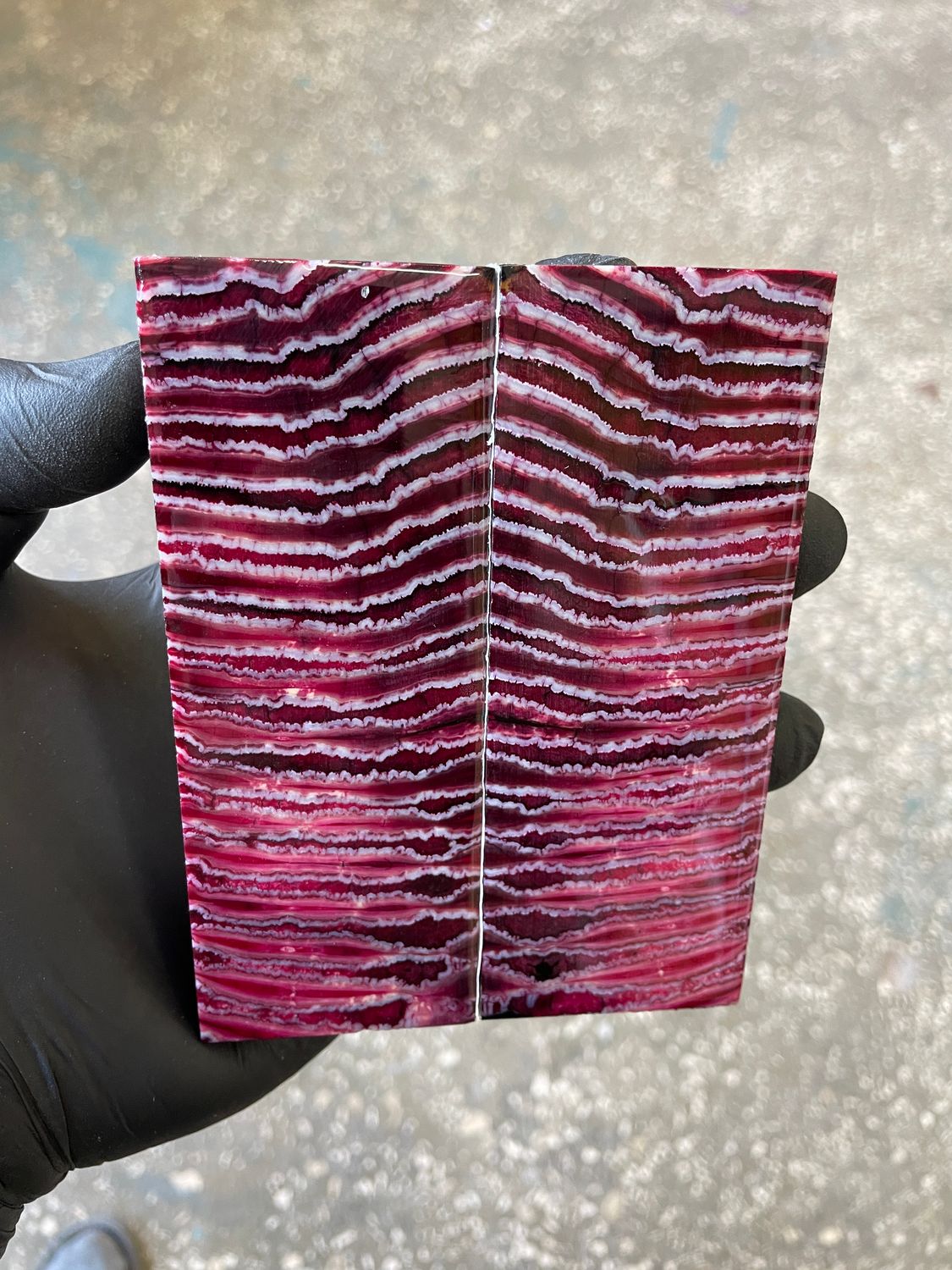 Mammoth tooth scales stabilized pair for knifehandl and handmade 4.84-1.81-0.39    inch TOS5