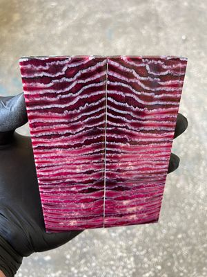 Mammoth tooth scales stabilized pair for knifehandl and handmade 4.96-1.81-0.39  inch TOS14