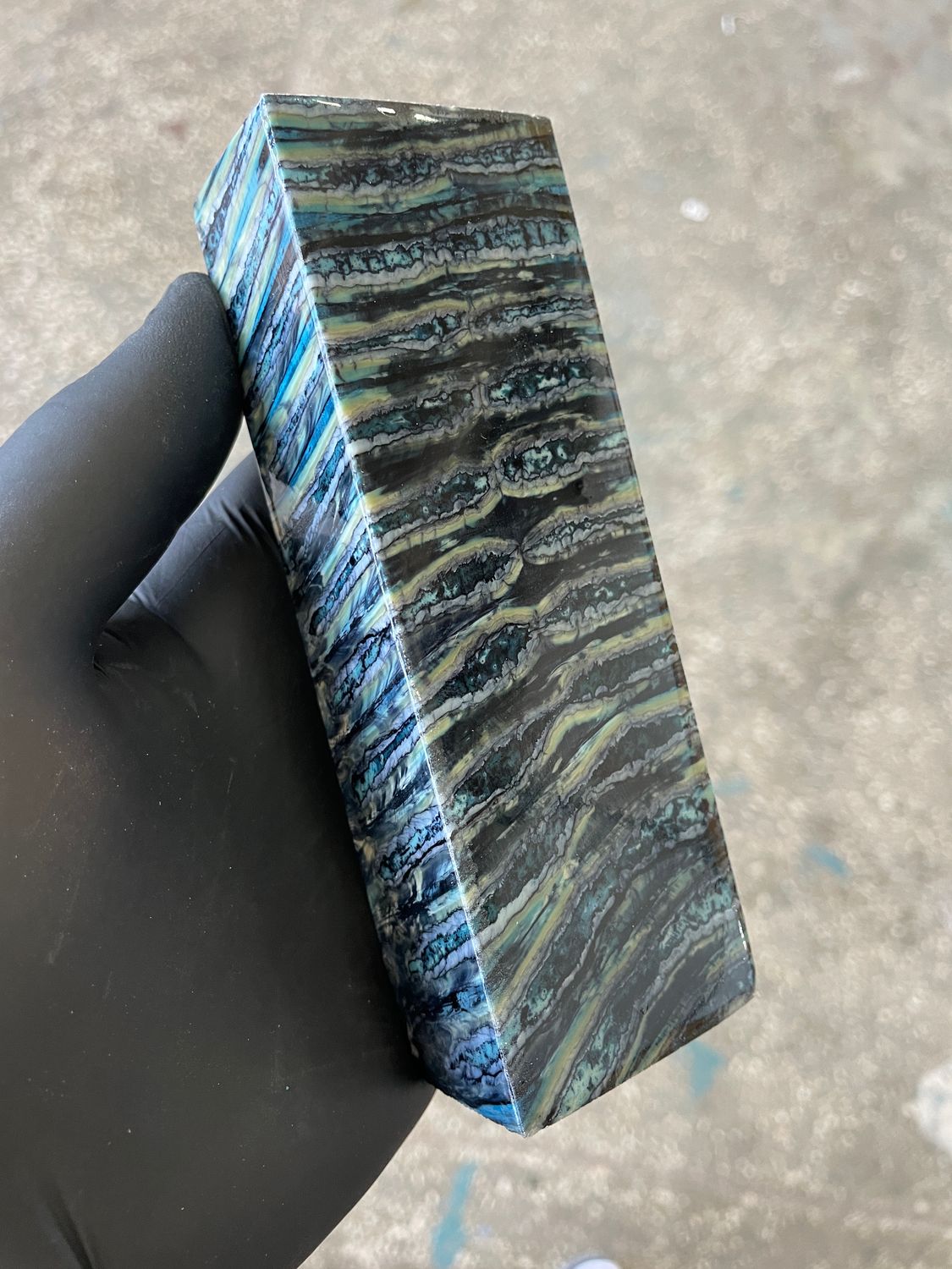 Mammoth tooth block stabilized for knifehandl and handmade 5.27-1.77-1.1 inch TTH3