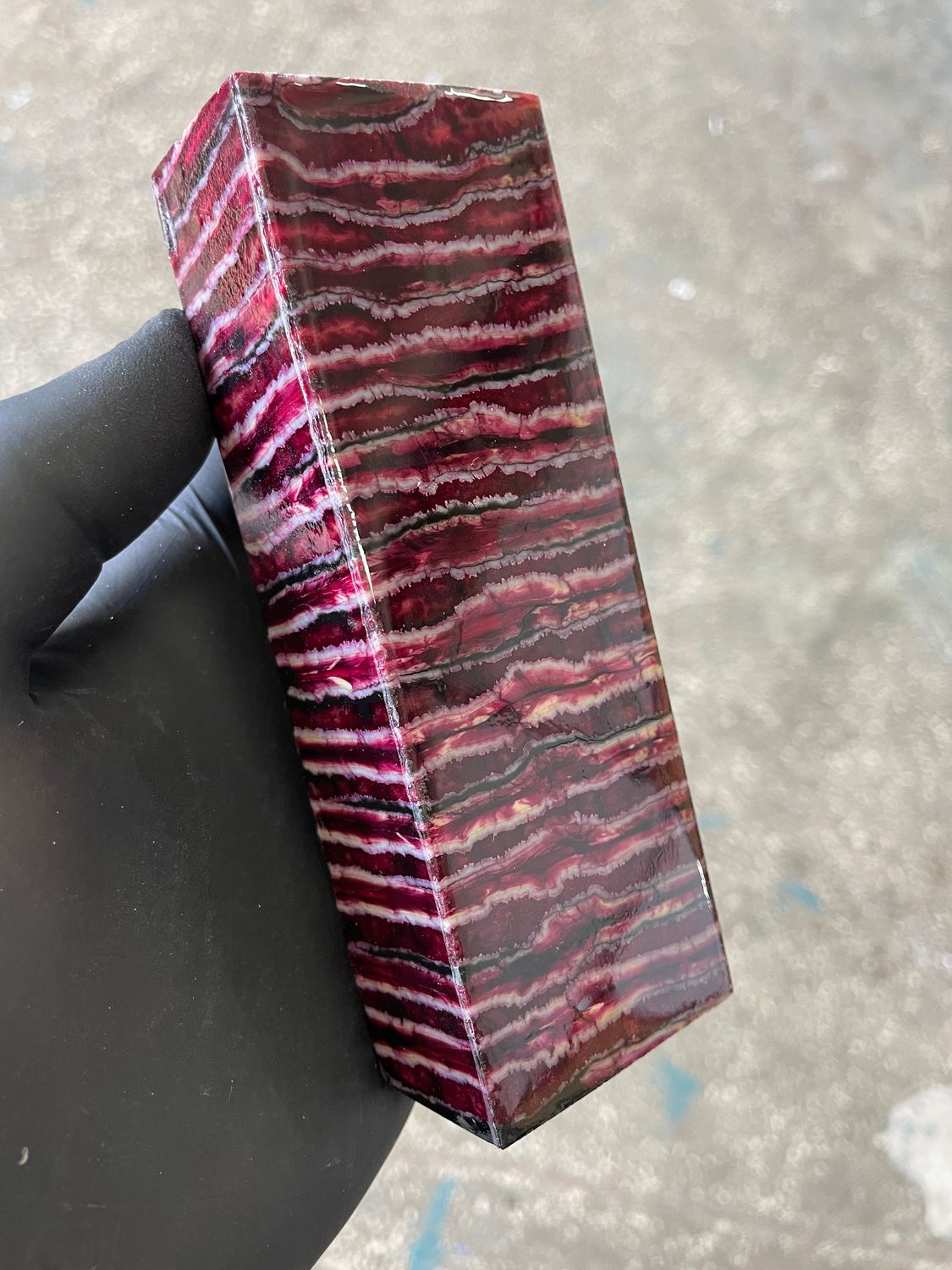 Mammoth tooth block stabilized for knifehandl and handmade 5.3-1.77-1.1 inch TTH10