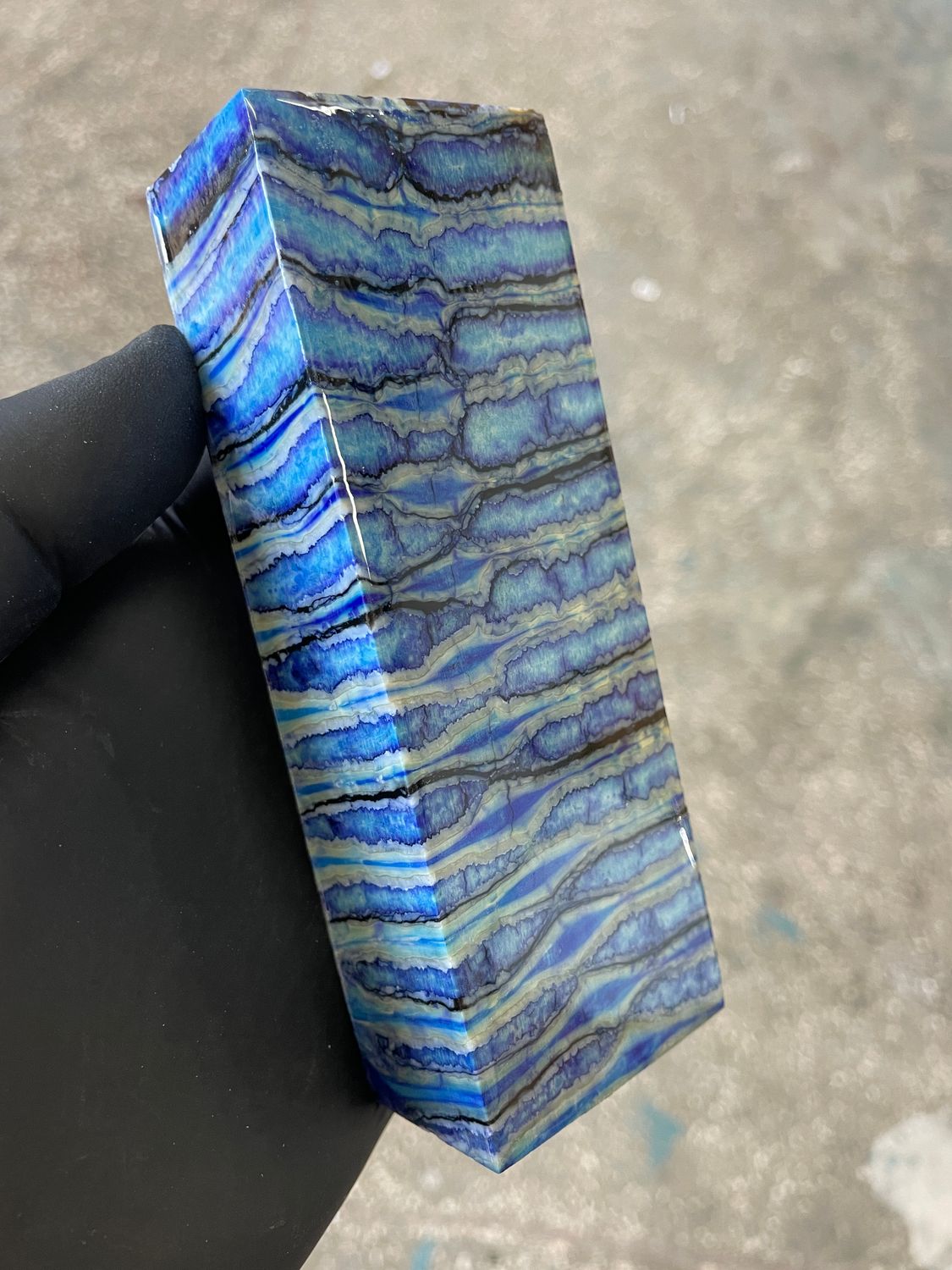 Mammoth tooth block stabilized for knifehandl and handmade 5.3-1.77-1.1 inch TTH11
