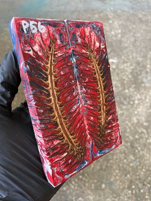 Pinecone in resin stabilized pair scales pine cone sprice for knifehand P56