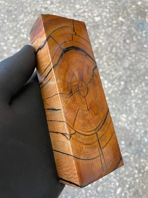 Mammoth tusk block stabilized for knifehandl and handmade 5.27-1.81-1.1 inch TUB12