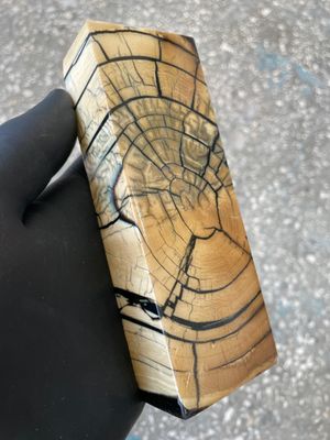 Mammoth tusk block stabilized for knifehandl and handmade 5.27-1.81-1.14 inch TUB14