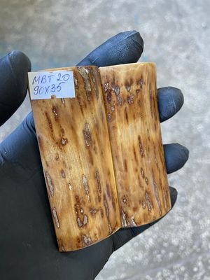 Mammoth tusk bark pair knife scales 3.54-1.37 inch MBT20