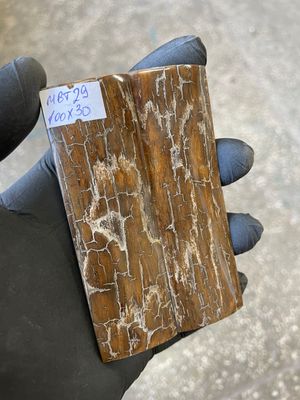Mammoth tusk bark pair knife scales 3.93-1.18 inch MBT29