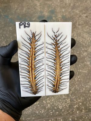 Pinecone resin pair scales for knife P89