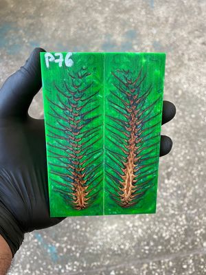 Pinecone resin pair scales for knife P76
