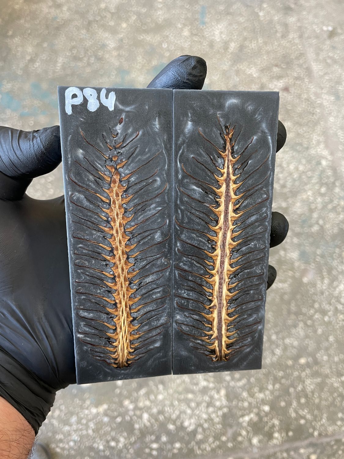 Pinecone resin pair scales for knife P84