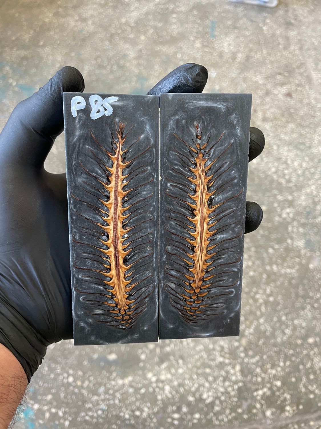 Pinecone resin pair scales for knife P85