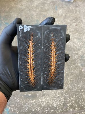 Pinecone resin pair scales for knife P85