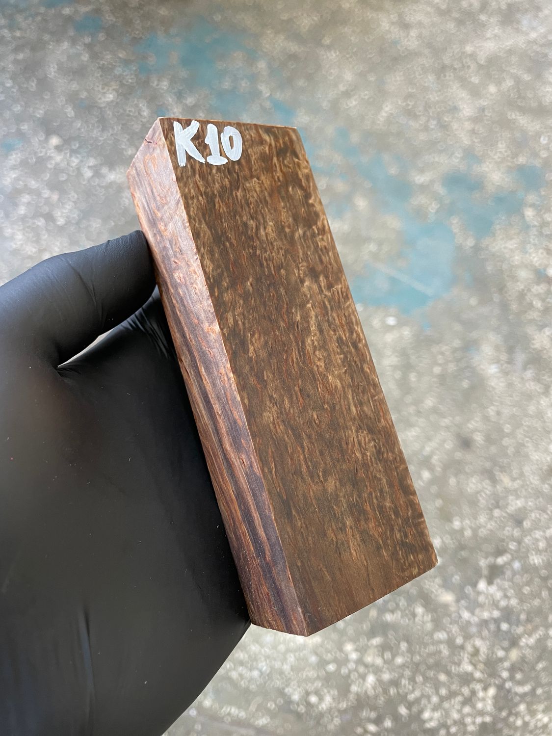 Karelian birch stabilized block for knifehandle K10