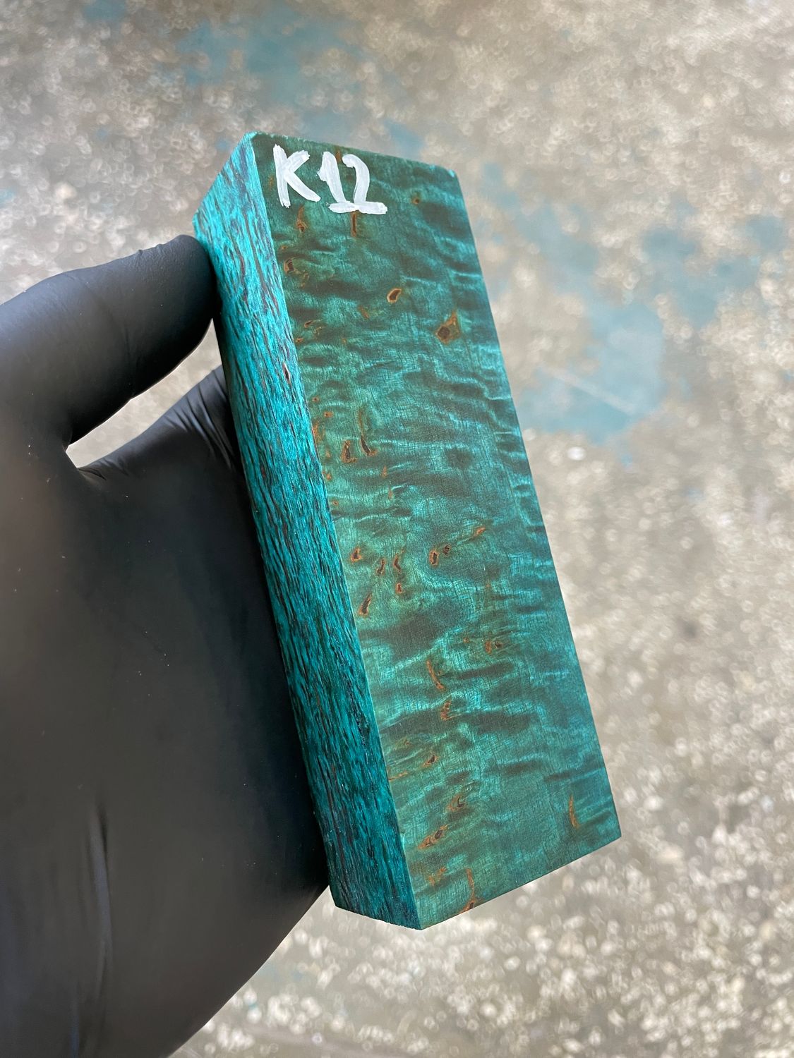Karelian birch stabilized block for knifehandle K12