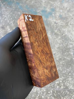 Karelian birch stabilized block for knifehandle K2