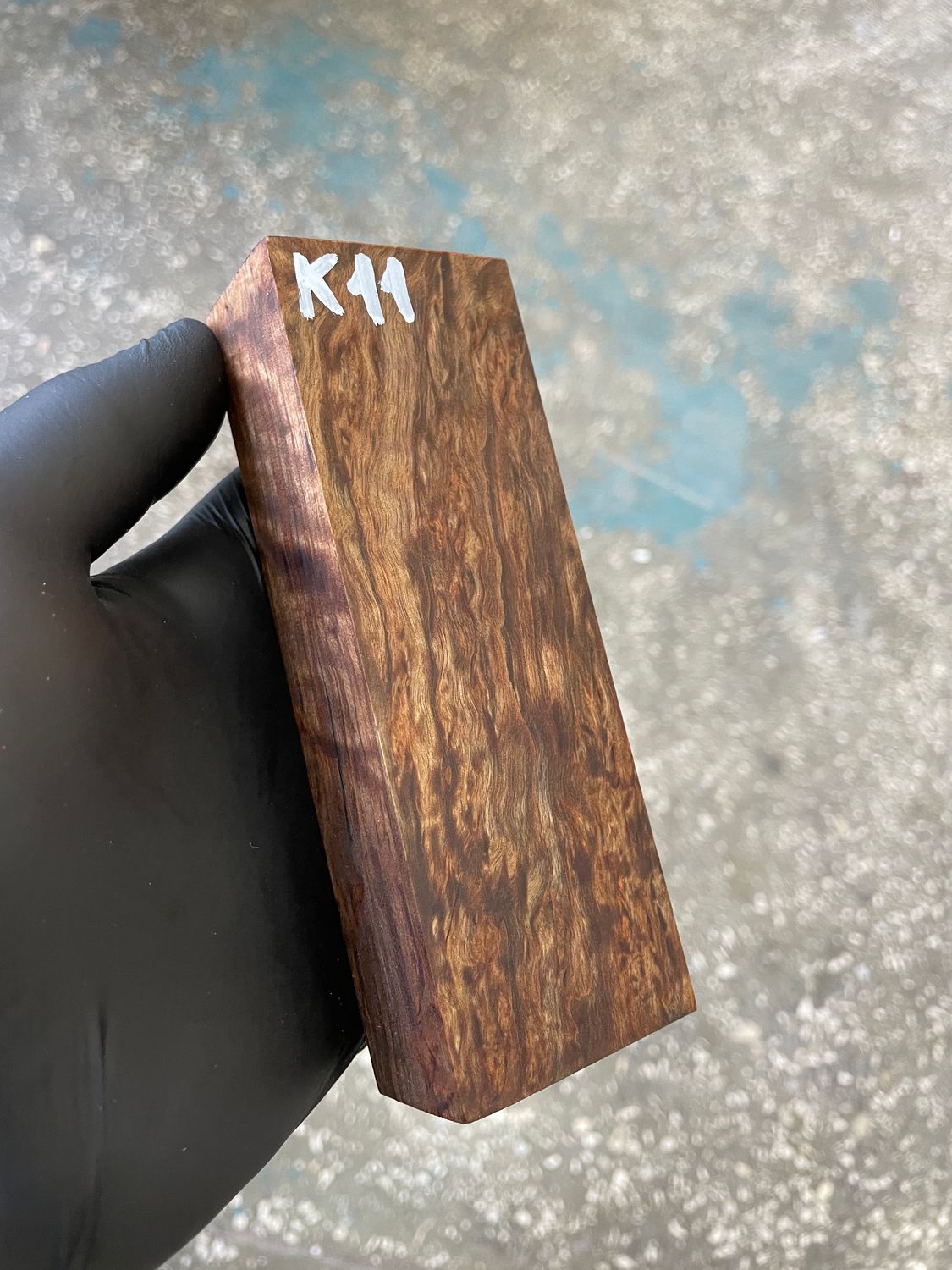 Karelian birch stabilized block for knifehandle K11