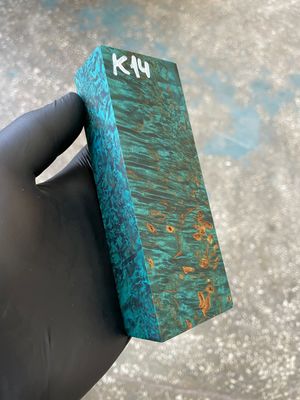 Karelian birch stabilized block for knifehandle K14
