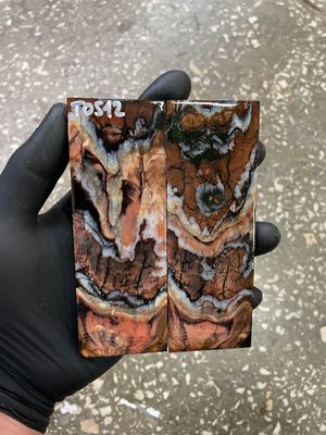 Mammoth tooth scales pair  stabilized for knifehandl 5.11-1.77-0.39 inch TOS12