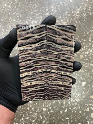 Mammoth tooth scales pair  stabilized for knifehandl 5.11-1.77-0.39 inch TOS18