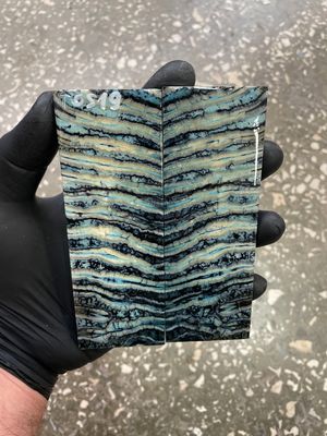 Mammoth tooth scales pair  stabilized for knifehandl 5.11-1.77-0.39 inch TOS19