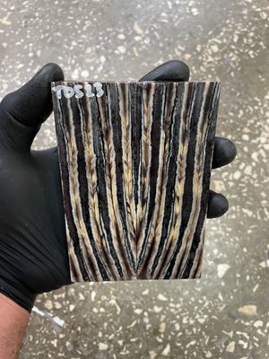 Mammoth tooth scales pair  stabilized for knifehandl 5.11-1.77-0.39 inch TOS23