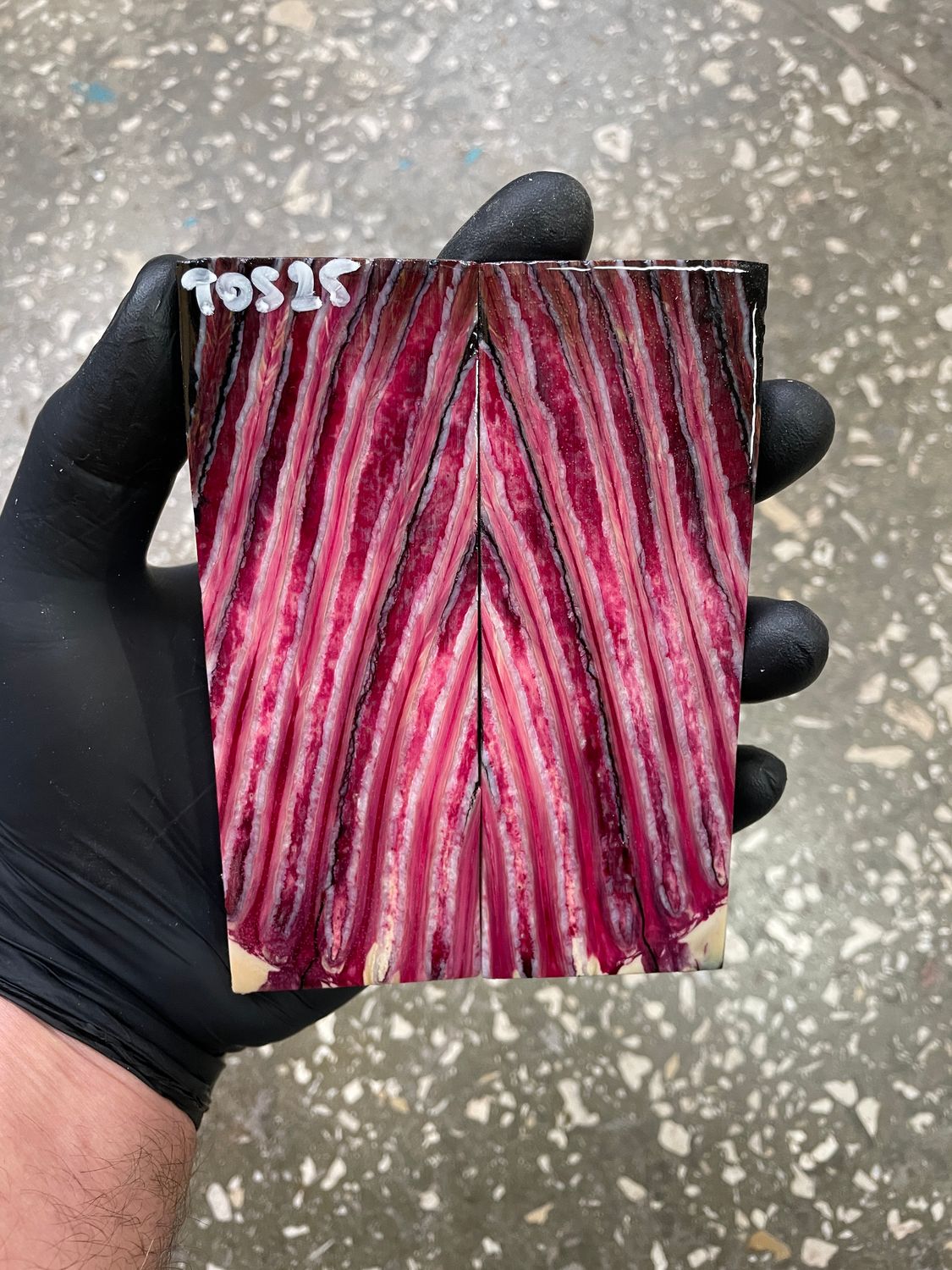 Mammoth tooth scales pair  stabilized for knifehandl 5.11-1.77-0.39 inch TOS25
