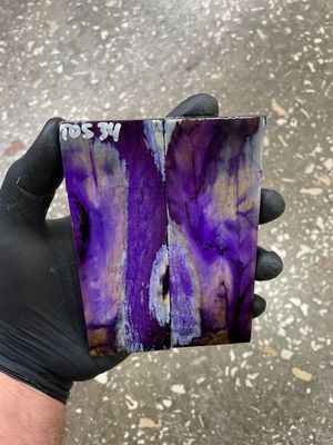 Mammoth tooth scales pair  stabilized for knifehandl 5.11-1.77-0.39 inch TOS34