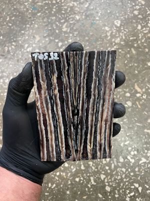 Mammoth tooth scales pair  stabilized for knifehandl 5.11-1.77-0.39 inch TOS32