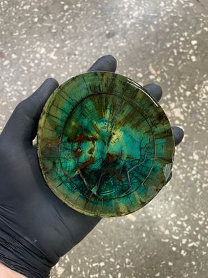 Mammoth tusk disk for knifehandle and handmade diameter 3.93-4.13 inch MTD2