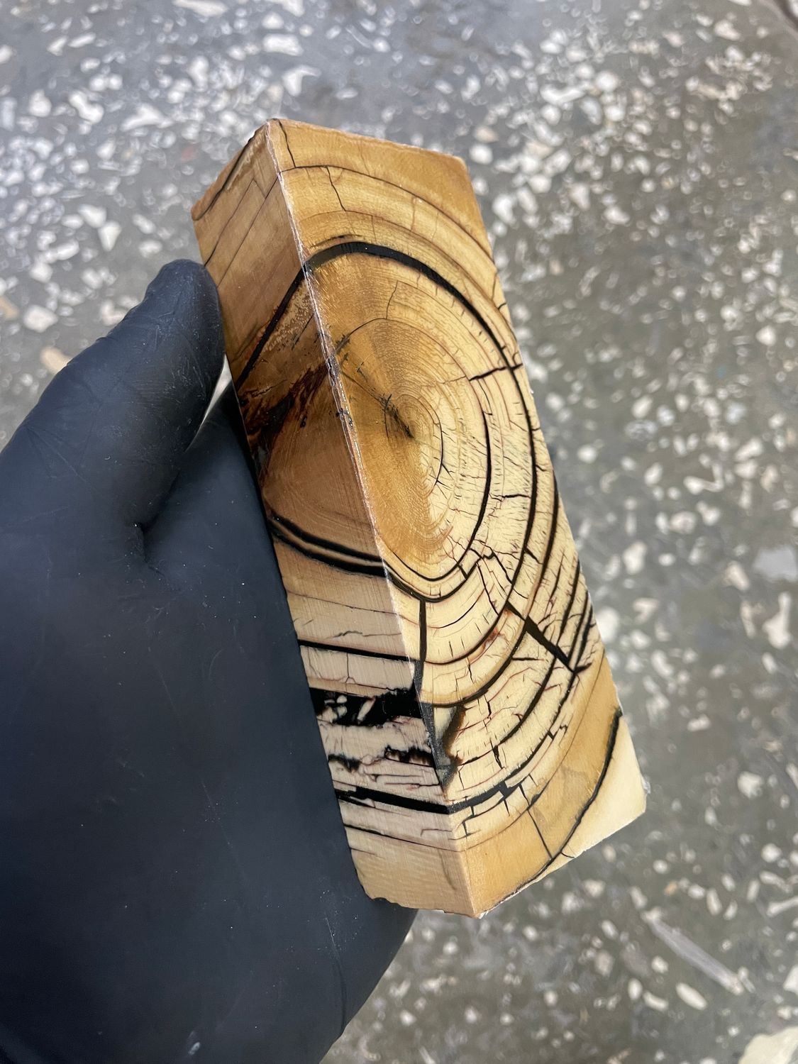 Mammoth tusk knife block stabilized for knifehandle and handmade 5.11-1.88-1.18 inch TUB18